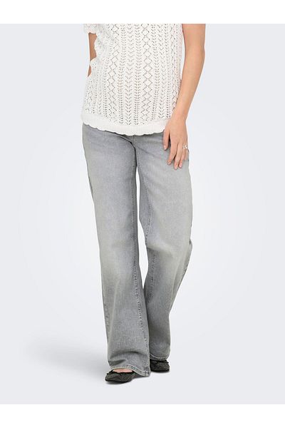 ONLY MATERNITY Jeans mit weitem Bein OLMJUICY Hohe Taille Weiter Beinschnitt Jeans