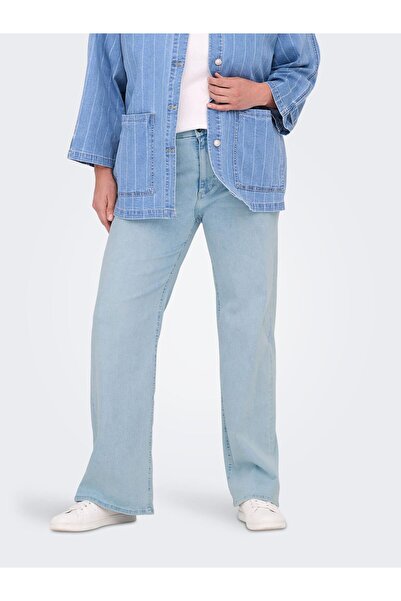 Only Carmakoma Jeans mit weitem Bein CARWILLY Hohe Taille Weiter Beinschnitt ...