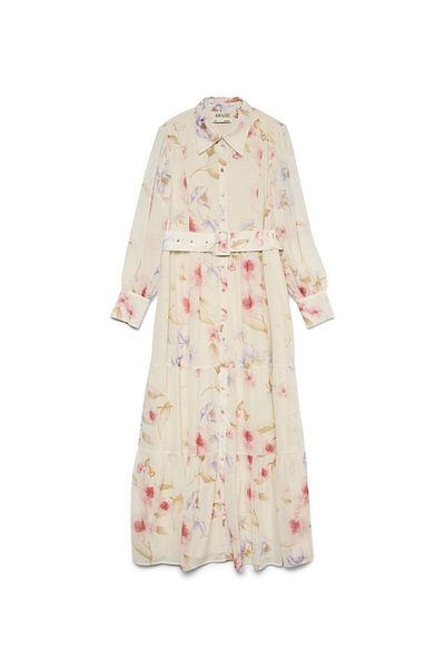 Vero Moda Hemdblusenkleid AWIRIS Langes Kleid