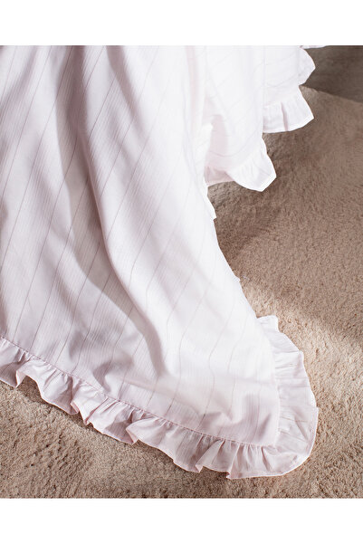 Madame Coco Julien Double 100% Cotton Ruffle Duvet Cover Set - Powder