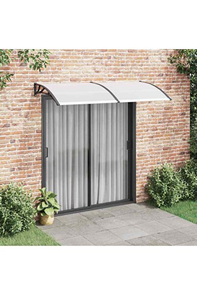 vidaxl مظلة باب سوداء 200×100 سم