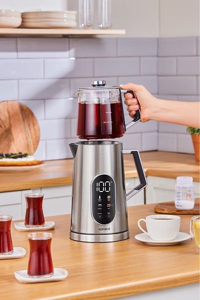 Karaca Cool Touch 1503 Digital Double Skin Steel Body Tea Machine Inox