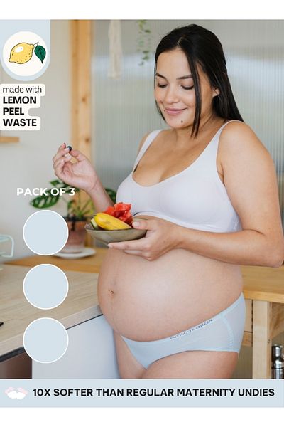 Intimate Queen Lemon Bae Maternity Briefs – Ultra Soft, Seamless Comfort for Pregnancy & Sensitive Skin (Pack Of 3)