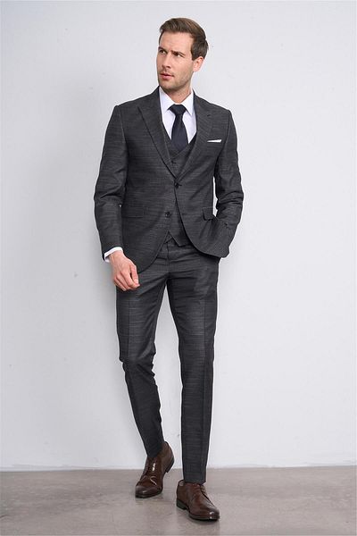 DURAK Risser Congo Black Polyviscon Men's Suit