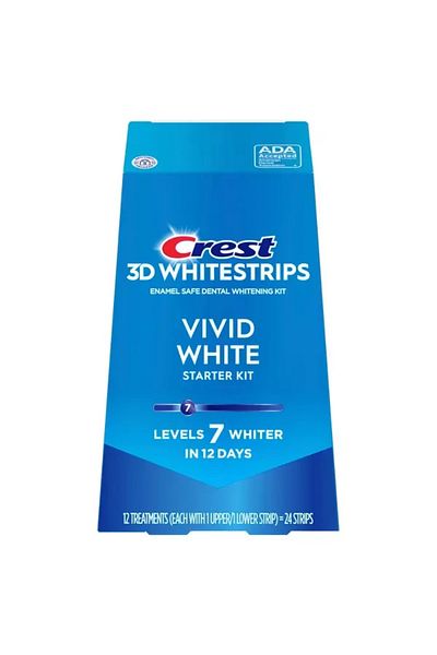 CREST Teeth Whitening Strips, Crest 3D Professional White, 10% Concentration, 1 pouch (2 strips)