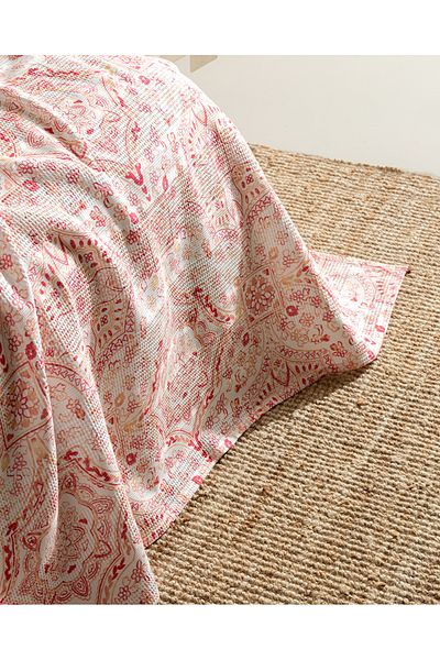 Madame Coco Alard Double 100% Cotton Karde Printed Pique - Mercan