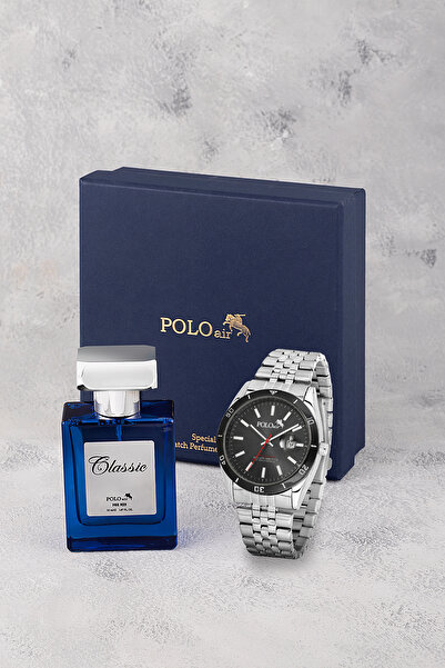 Polo Air Mercek Takvimli Erkek Kol Saati 55ml Parfüm Hediyelik Kutusunda Komb...