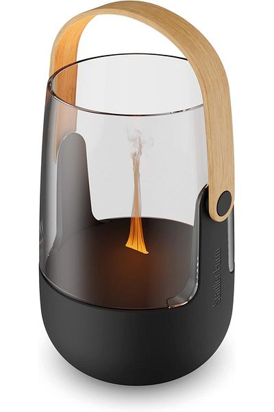 Stadler Form Swiss Design Stadler Form Sophie Little Aroma Diffuser: Bamboo, 7H Battery, Flame Effect, Black