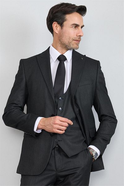 ATLIHAN Kagi Enfield Black Vest Suit