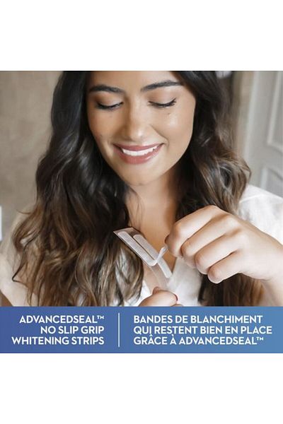 CREST Teeth Strips, Crest, 3D White, Vivid Brilliant, 9% Concentration, Box of 10 Envelopes, 20 Strips