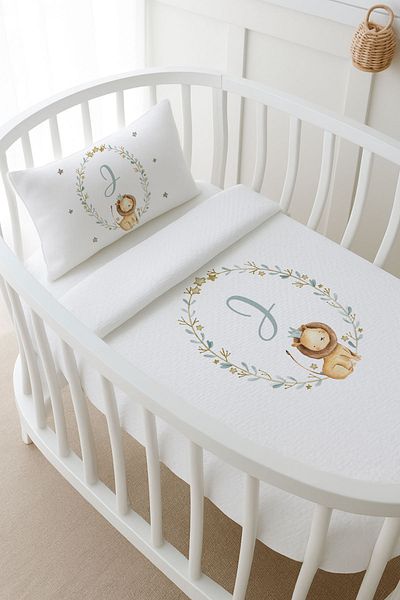 Tuğba Kuğu Pike Set - Little Lion Series - Letter J 60 X 100 cm