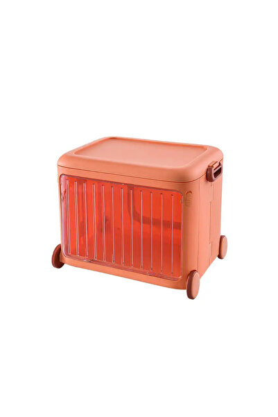 OEM Cutie pliabilă din plastic cu roți și mânere pentru copii, portocaliu