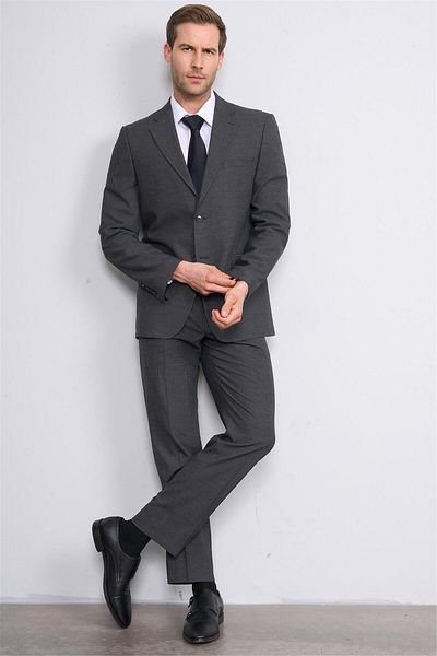 Mentality Çetinkaya 9133 Men's Mono Collar 6 Drop Suit Anthracite