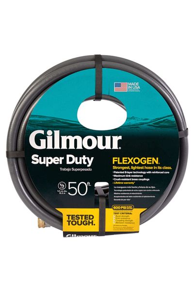 Gilmour Flexogen Heavy Duty Premium Grade Garden Hose 5/8 Inch x 50 ft