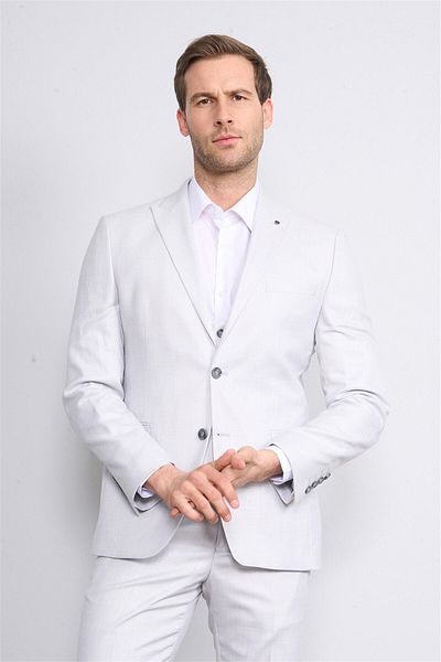 ATLIHAN Kagi Gray Men's Cotton Polyester Mallorca Vest Suit