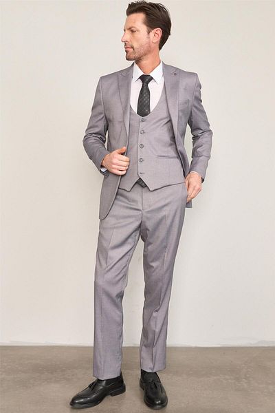 ATLIHAN Kagi Smoked Men's Cotton Polyester Roman Vest Suit