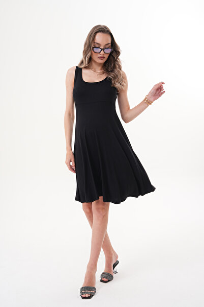 Miss Dünya Lissa Pregnant and Maternity Sleeveless Knitted Fabric Midi Dress