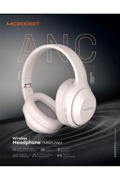 Microdigit MS652WH Wireless Headphones