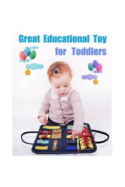 ideal STORE Joc interactiv Montessori, portabil, 1-3 ani, multicolor