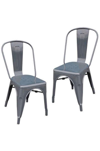 ChairLife Tolix Kolsuz Metal Sandalye (2 Adet)
