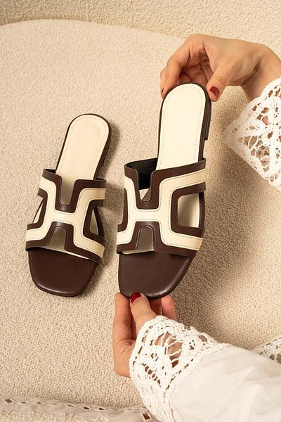 LamintaGlobal Misti Bitter Brown Flat Women's Slippers