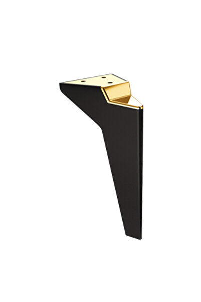 MİSLİNE PLATİN 19 CM MAT SİYAH - PİRİNÇ Mobilya Ayağı ,Kanepe Ayağı, Koltuk Ayağı, Ünite Ayağı, Konsol Ayağı