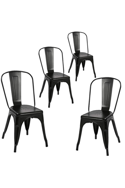 ChairLife Tolix Kolsuz Metal Sandalye (4 Adet)