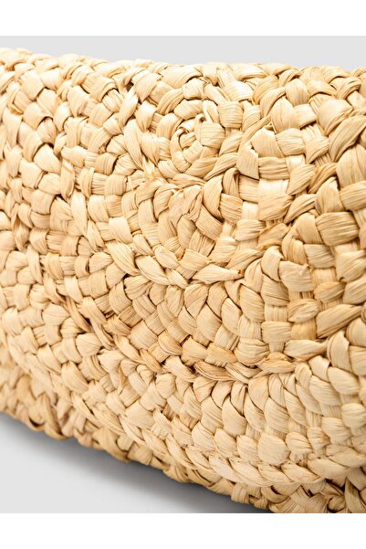 Cabani Straw Handbag with Long Chain Strap