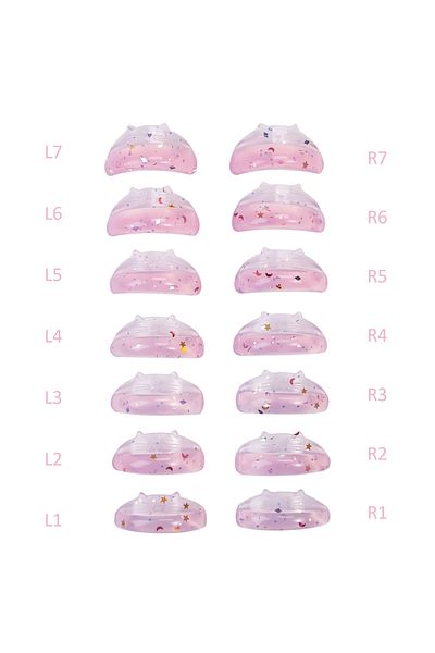 Choice Pink Libeauty 7 Pairs NEW Silicone Cat Eyelash Perm Rod Sticky Lash Lift Pads 3D Eyelashes Perming L