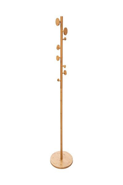 Five Simply Smart 8-Hook Durable High Quality Bamboo Coat Rack