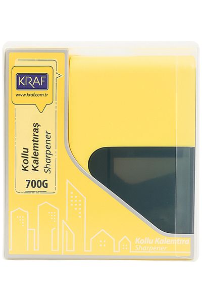 KRAF Pencil Sharpener with Sleeve Yellow 700g