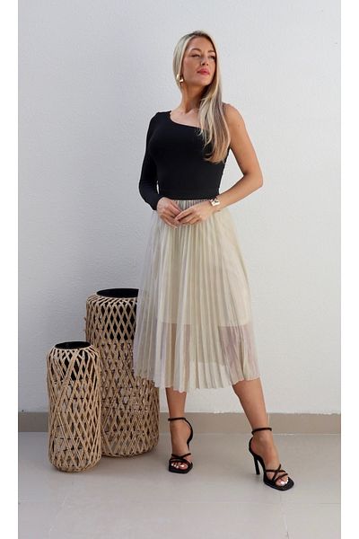 Alorabella Sophie Pleat Shimmer Skirt