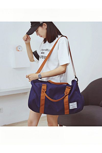 Lumely Sports Gym Bag,Lightweight Waterproof,with Shoes Compartment,Duffel Bag Unisex Large,48x26x28cm