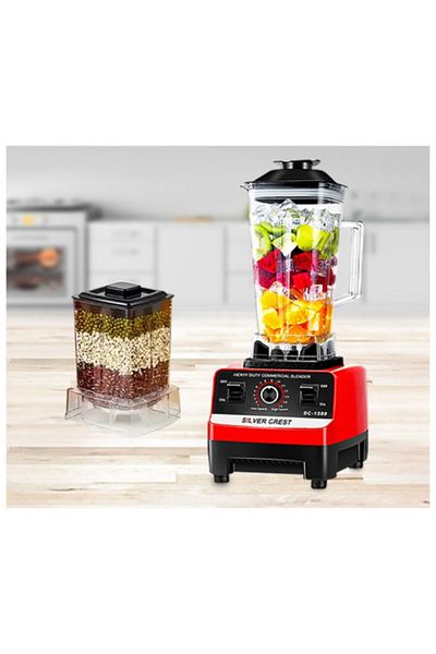 MACON Silver Crest Professional Blender 4500W – Multi-Purpose Juicer Mixer with 2 Jars