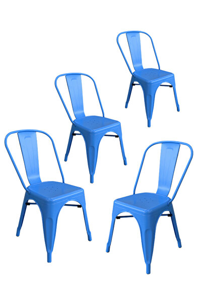 ChairLife Tolix Kolsuz Metal Sandalye (4 Adet)