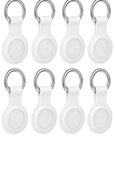 Coverzone Husă din silicon cu breloc A010 Breloc de protecție alb Pachet de 8