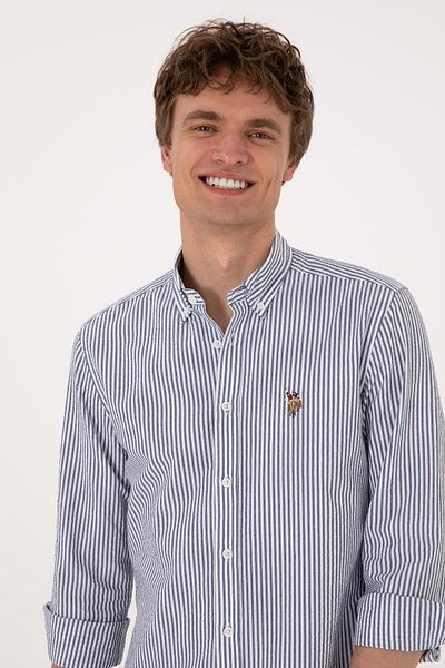 U.S. Polo Assn. Η.Π.Α. Polo Assn. Ανδρικό μακρυμάνικο πουκάμισο 100% βαμβακερό 2103065