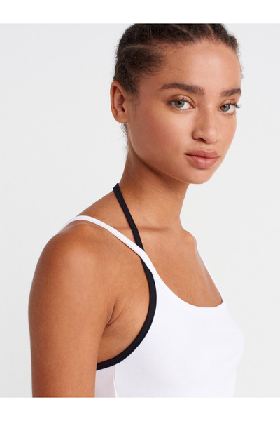 Dilvin 21094 Double Look Lace-Up Ball-White