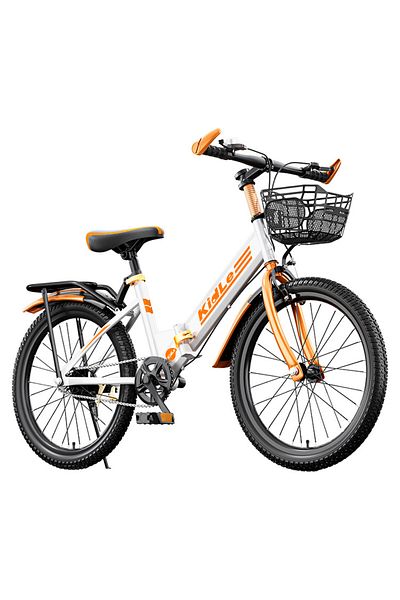 KidLe 18inch Folding Kids Mountain Bike, High Carbon Steel, Lightweight And Stable, With Basket