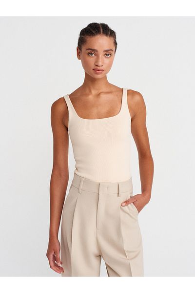 Dilvin 21057 Strap Tank- Stone