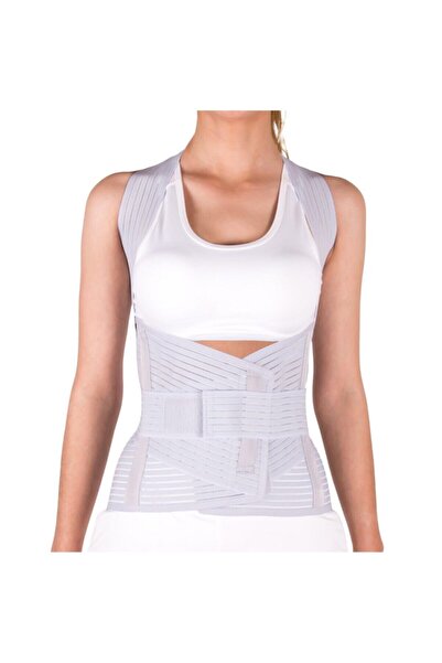 AboutThePerfect Dorsolomber Bel ve Sırt Dik Duruş Korsesi Çelik Balenli L Beden