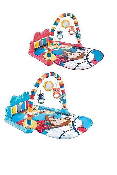Factory Price -Monkey Hat Pedal Piano Activity Play Mat- Red
