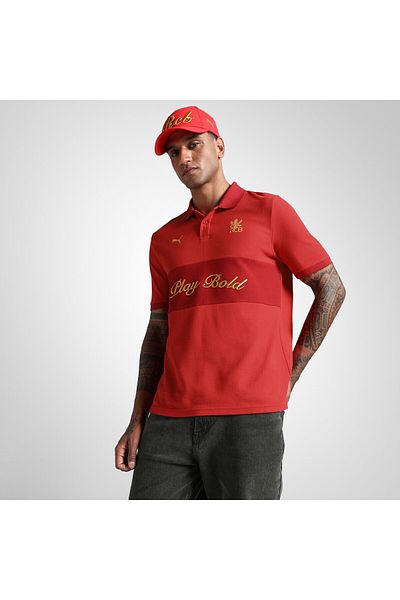 Puma Mens x RCB Retro Polo Shirt - Red