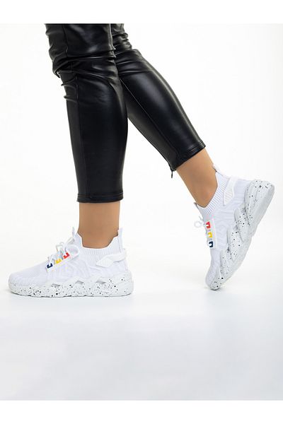 Kalapod Ankita women's white textile sports shoes