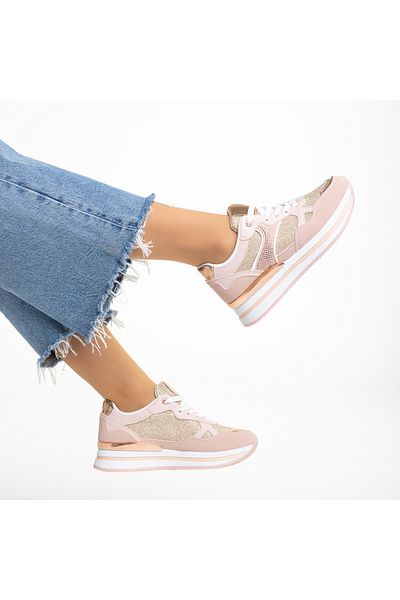 Kalapod Women's pink textile sports shoes Haya