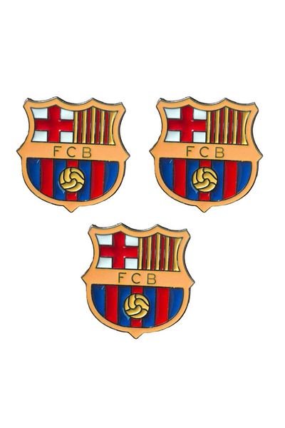 FCB 3 Pieces of Barcelona Metal Sticker for Mobile or Any Smooth Surface
