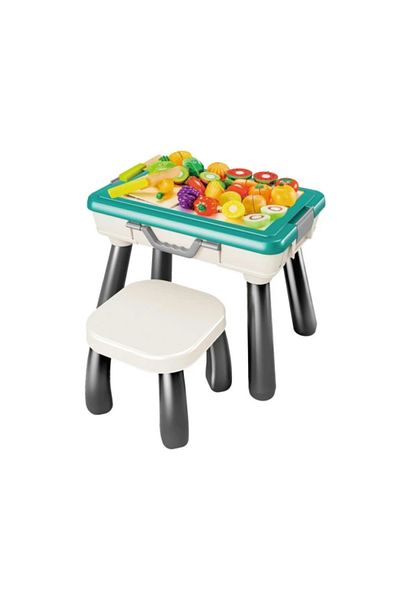 OEM Set masă și scaun pentru copii cu spațiu de depozitare și fructe/legume