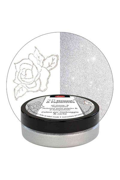 Viva Decor 3d Stamping And Paper Paint, 50ml Silver