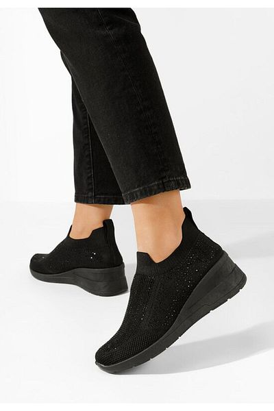 B T Shoes Women's Slip-On Amelie black sneakers