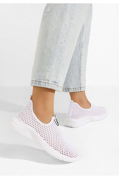 B T Shoes Tenisi dama Slip-On Kadrina albi